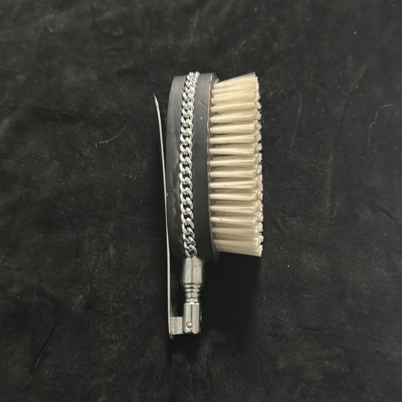 Shoe Horn Clothes Brush Swank expanding stainless combo Travel vintage1960' RARE - Picture 3 of 9